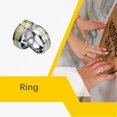 thumbnail image 2 of 2 Pieces Luminous Rings Stainless Steel Beautiful Couple Wedding Bands Glowing In Dark Heart Exquisite Jewelry Accessories Women Silver, 2 of 7