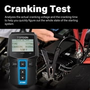 TOPDON BT100 Car Battery Tester 12V Load Tester Charging System Analyzer for Car Truck Motorcycle SUV