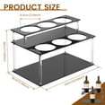 thumbnail image 2 of 2 Tier Acrylic Coffee Syrup Organizer Rack with 6 Bottle Capacity Stable Syrup Bottle Holder Stand for Coffee Bar Kitchen Countertop, 2 of 11