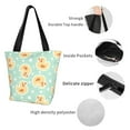 thumbnail image 4 of Salouo Cute Duck for Shoppers Tote for Women Foldable Handbags with Big Capacity Casual One-Shoulder Shopping Bag Hobo Bags Fit for Office/Shopping/Park, 4 of 6