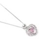 thumbnail image 4 of Collar elegante con diamantes rosas y diseño de cadena de clavícula para mujer y niña, regalo de San Valentín para novia, 4 of 6