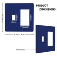 thumbnail image 4 of Placa decorativa para tomacorriente Oilbiexn azul marino de 2 módulos, 4 of 8