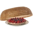 thumbnail image 2 of Kouboo La Jolla Rattan Food & Plate Cover, Hand-Woven Food Cover For Fruit Serving, Decorative Kitchen, Honey Brown, 2 of 4