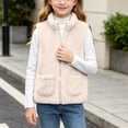 thumbnail image 4 of NAISIBABY Girls Fleece Vest,Zip-Up Mock Neck Stand Collar Sleeveless Jacket Warm Outerwear with Pockets Size 12, 4 of 8