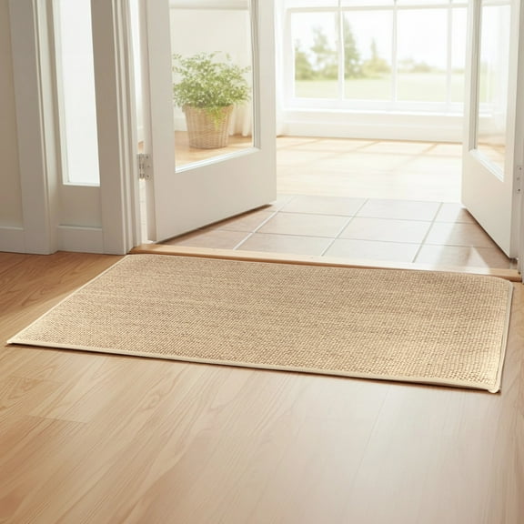 24"x36" Jute Indoor Outdoor Door Mat, Washable Non-Slip Mat Floor Rug for Bathroom, Kitchen, Entryway