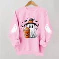 thumbnail image 2 of Jsaierl Halloween Sweatshirts for Women Spooky Ghost Print Pullovers Fall Holiday Round Neck Long Sleeve Sweater Tops Halloween Party Supplies, Sizes XS-XL, 2 of 6