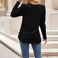 thumbnail image 6 of Wyobmus Womens Crew Neck Shirt Fall Puff Long Sleeve Fashion Tops Tunic Dressy Knitted Casual Sweater Clothes Cute Trendy Work Outfits Black, 6 of 7