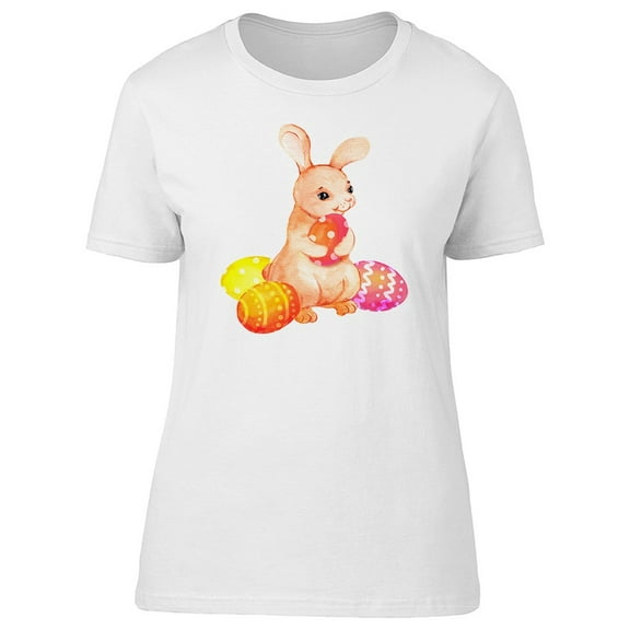 Easter Bunny With Red Egg Tee Women's -Image by Shutterstock