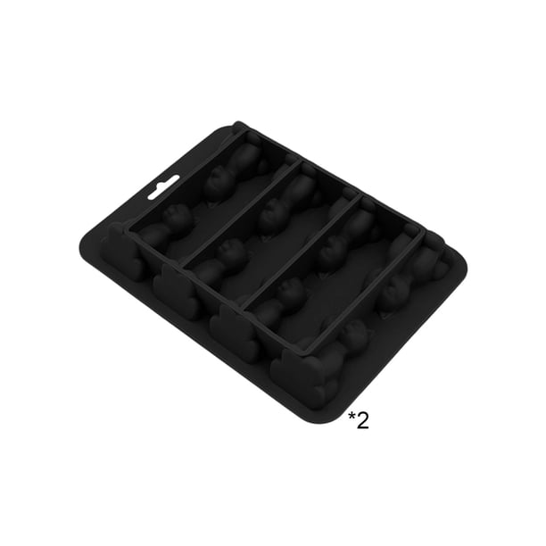 Moldes de silicona con forma de gato, paquete de 2 rejillas para hielo con forma de gatito para cócteles, bebidas y refrescos. Fácil de desmoldar. Embudo para rellenar. Divertida escultura de hielo