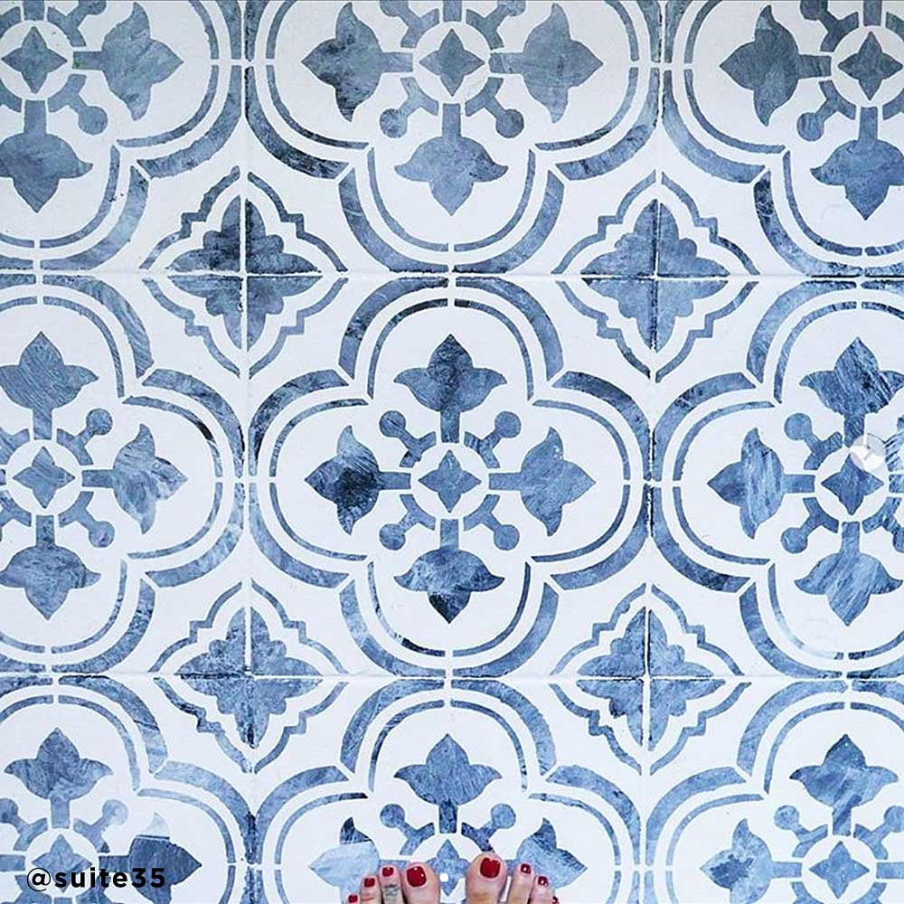 Santa Ana Tile Stencil - Large Size - 12x12 Tile image 3
