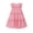 Pink, variant on Girls Dress Summer Flutter Sleeve Crewneck Fully Lined Tiered Ruffle Flowy Boho Casual Dress for Kids
