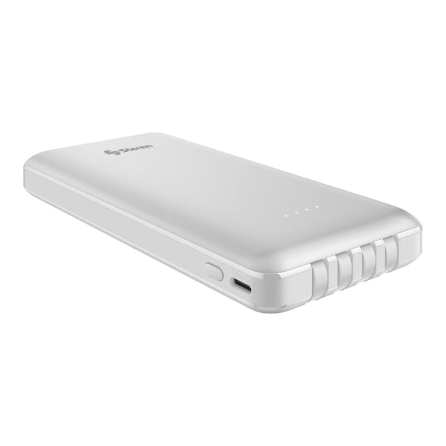 STEREN Power Bank de 10,000 mAh PD 20 W / QC 18 W con 1 salida USB C, 1 salida USB y cables integrad