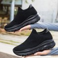 thumbnail image 5 of Domzle Womens Mens Slip on Walking Shoes Comfort Lightweight Casual Sneakers Non-Slip Breathable Work Shoes Mesh Sport Casual Fashion Running Sneakers Black, 5 of 7