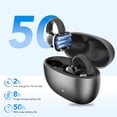thumbnail image 4 of Open Ear Earbuds, Wireless Earbuds, Bluetooth Headphones with Mic, Adaptive Noise Cancelling Calls, Bluetooth 5.4, 50H Playtime, Light Weight, Clip On Earbuds for Workout/Running (Black), 4 of 7