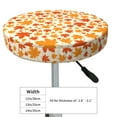 thumbnail image 4 of Hirioo Autumn Red and Orange Maple Leaves for Round Bar Stool Seat Covers Washable Stool Cushion Slipcover Elastic Bar Chair Covers for 12-14 Inch Chair-14 inch, 4 of 7