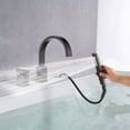 thumbnail image 5 of Matte Black Waterfall Bathtub Faucet Set - Roman Tub Filler with Hand Shower Five, 5 of 9