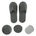 thumbnail image 3 of Unique Bargains 1 Pair Disposable Slippers Foldable Closed Toe Hotel Slippers Deep Gray, 3 of 5