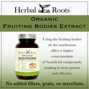 Herbal Roots Organic Mushroom Extract Supplement, 8 Species, 60 Vegan Capsules
