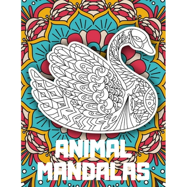 Download Animal Mandalas : An Adult Coloring Book with Majestic ...