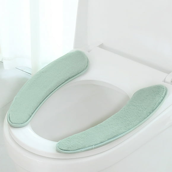 Kadlawus Up To 65% Off Thickened Plush Toilet Seat Pad Two Piece Adhesive Rainproof Toilet Seat Cover Washable Toilet Seat Pad Reusable