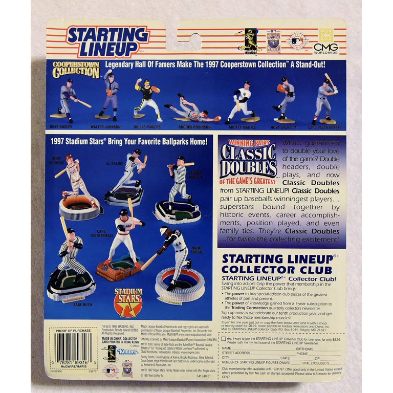 Kenner 1997 Starting Lineup MARK McGWIRE ROGER MARIS 1997 Baseball Classic  Doubles Winning Pairs SLU