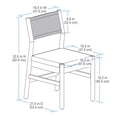 thumbnail image 3 of Better Homes & Gardens Lillian Fluted Dining Chairs, Walnut & Cream, Set of 2, 3 of 11