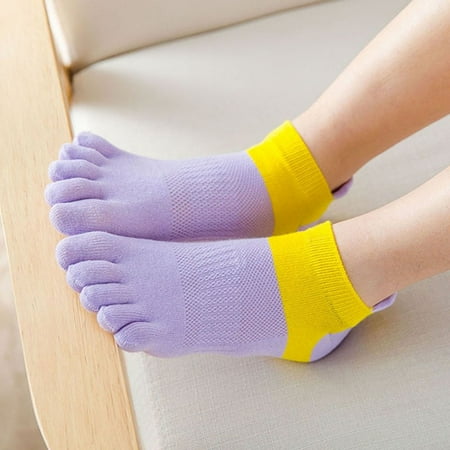 

Women Socks Stocking Breathable Two-Color Five Toes Casual Sport Soft Fashion