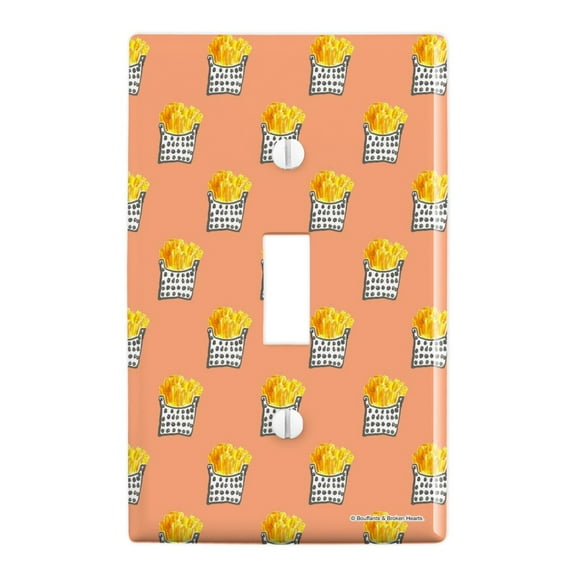 Fun Fries Plastic Wall Decor Toggle Light Switch Plate Cover