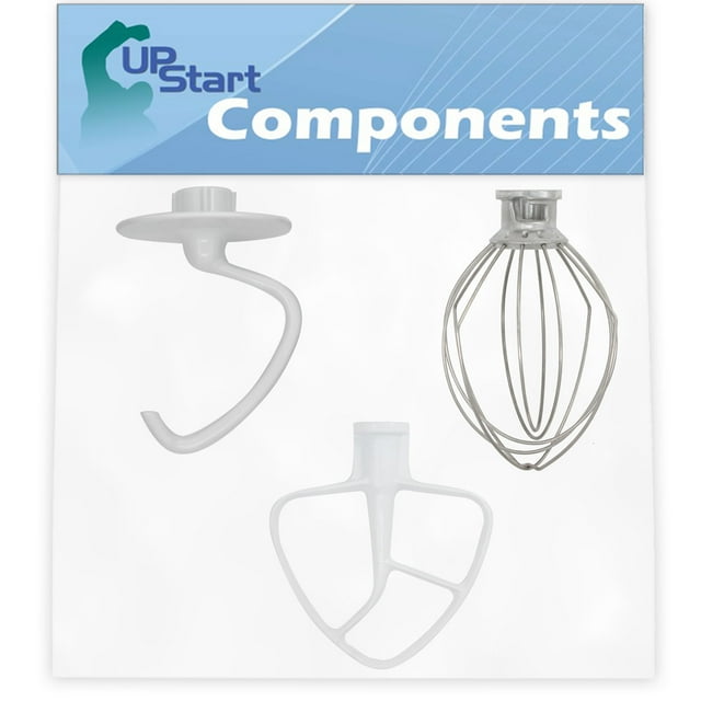 K45DH Dough Hook & K45B Flat Beater & K45WW Wire Whip Replacement for