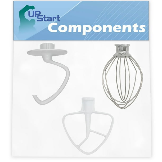 K45DH Dough Hook & K45B Flat Beater & K45WW Wire Whip Replacement for