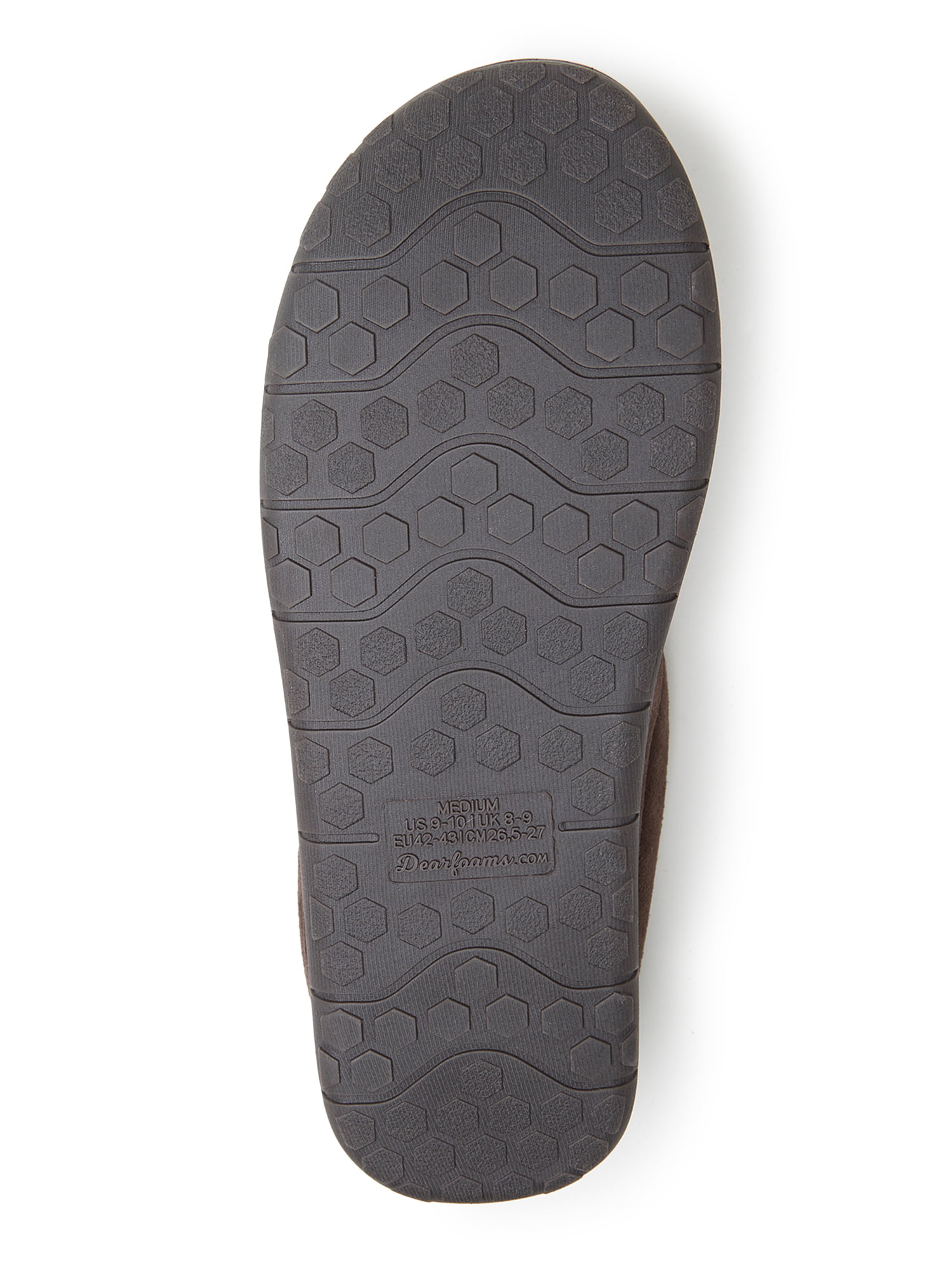 men's dearfoams perforated microsuede clog slippers