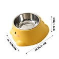thumbnail image 2 of Dinosaur Shaped Stainless Steel Pet Bowl Spill-Proof Food Water Feeder For Cats Puppies And Small Pets(Green-7.5X6In), 2 of 5
