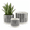 Black & White Vertical Stripes, variant on BUYMAX 4+5+6 inch Set of 3 Ceramic Planters, Black & White Checkerboard Flower Pots with Drainage Hole