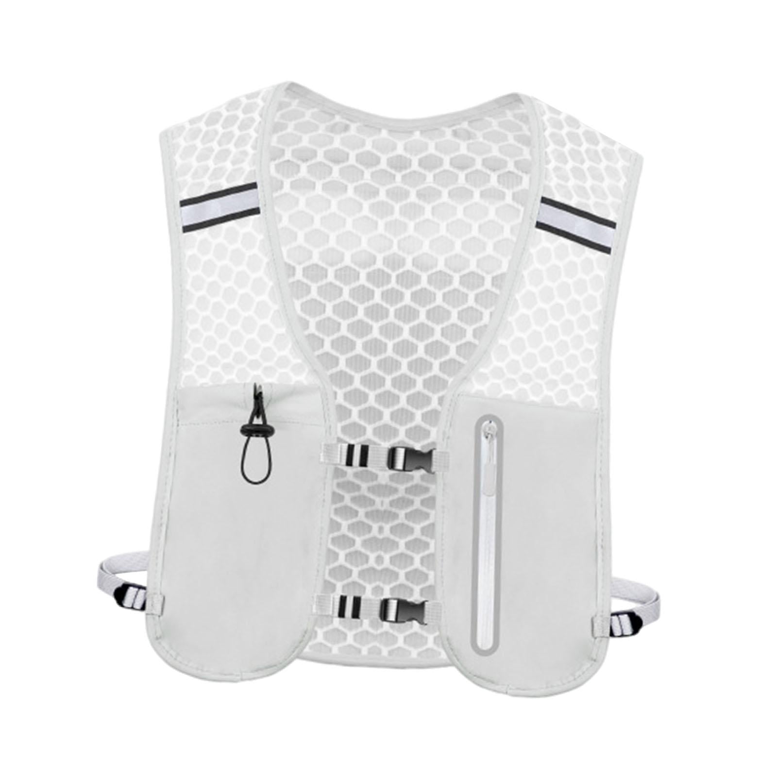 QccHieUs Running Vest Pack 2 L with Adjustable Waistband Outdoor Sports Bag for Women Men gray