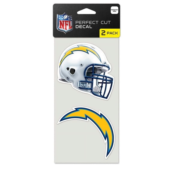 Chargers Decal 4x4 Perfect Cut Set of 2 Special Order