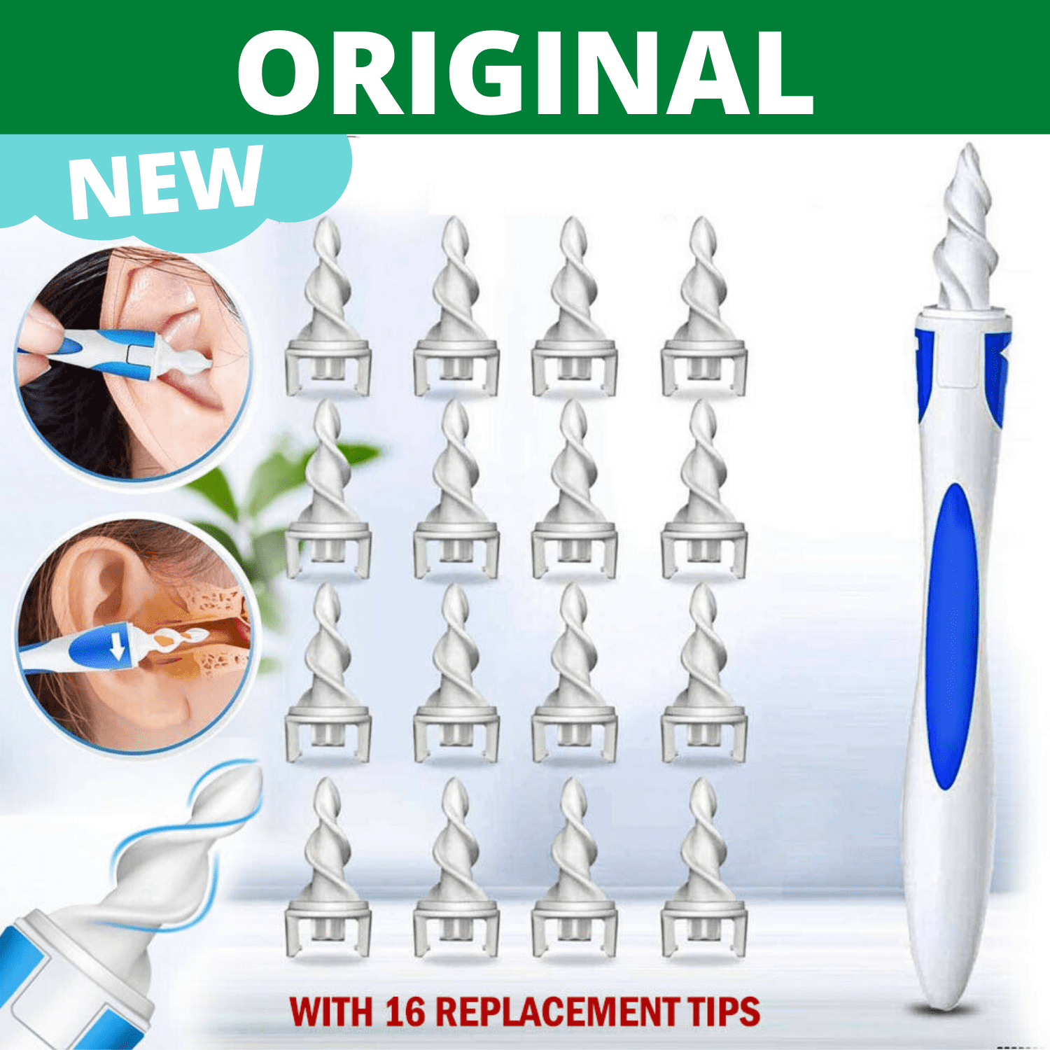 New Age U.S. Ear Wax Removal Tool, Smart Spiral Swab Q Grips Ear