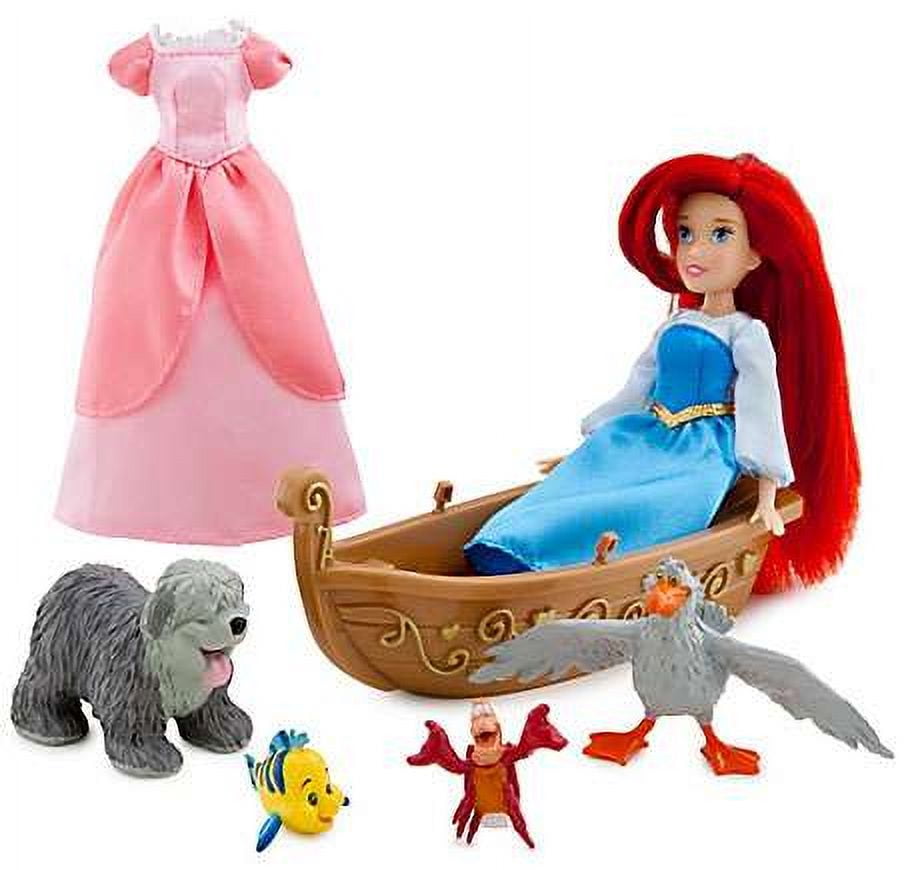 Disney Princess Ariel Mini Doll Play Set includes 2 outfits boat and characters Walmart