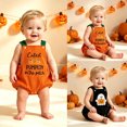 thumbnail image 2 of Baby Pumpkin Cute Embroidered Crawl Romper For Boys Girls Halloween Costume Soft, 2 of 9