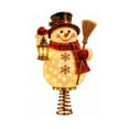 thumbnail image 2 of 3D Lighted Christmas Tree Topper Collection, Snowman Tree Topper, LED Warm White Twinkling Lights, Indoor Home Decor, Vintage Holiday Ornament, 2 of 7