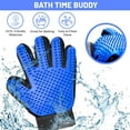 thumbnail image 4 of Yeblues Upgrade Pet Grooming Gloves, Grooming Gloves for Dogs, Dog Washing Gloves with High-Density Teeth, Cats, Rabbits & Horses with Hair, Efficient Pets Hair Remover Mittens 1 Pair (Blue), 4 of 6