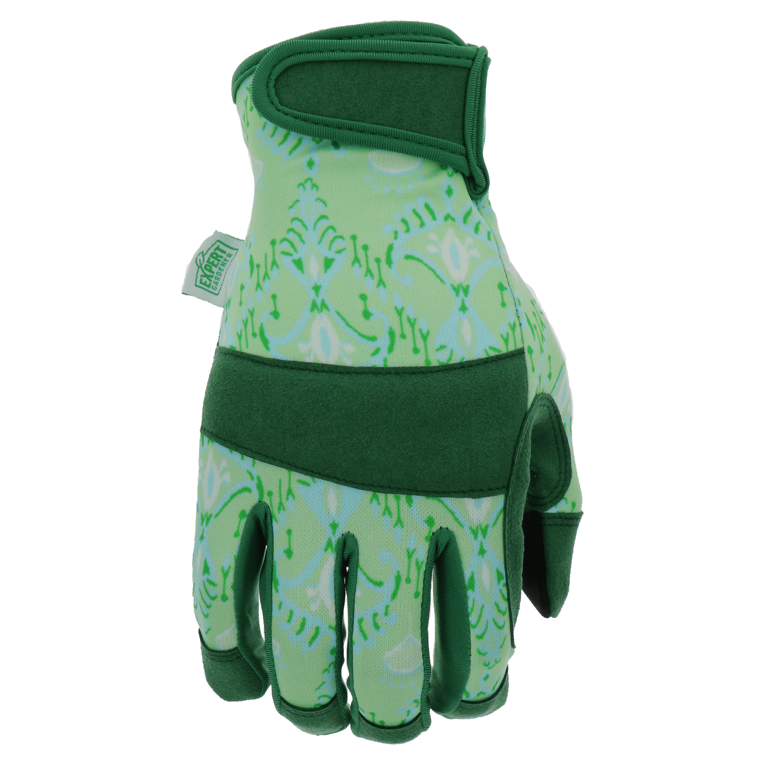Fabric Gardener Women's Gloves W/ Foam Knuckle Padding Adjustable Strap Medium 