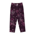thumbnail image 6 of Uemuo Snowflakes and Hearts Pattern Women's Wide Leg Palazzo Lounge Pants with Pockets Light Weight Loose Comfy Casual Pajama Pants-Large, 6 of 9