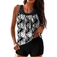 thumbnail image 2 of BRGZLK Womens Tankini Bathing Suits Tops Two Piece Tummy Control Blouson Swim Tank Top with Shorts Modest Tankinis Swimsuits, 2 of 5