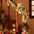 thumbnail image 3 of Valery Madelyn 6 ft Pre-Lit Fall Garland Lighted Thanksgiving Garland with White Green Pumpkin for Balconies Table, 3 of 9