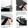 thumbnail image 3 of miduoduo-TV Top Shelf for Cable Box, Computer Monitor Mount Organizer Screen Top Shelf Mount Office Desk Storage Organizer Rack Universal Monitor TV Tray (Black, 3 of 4