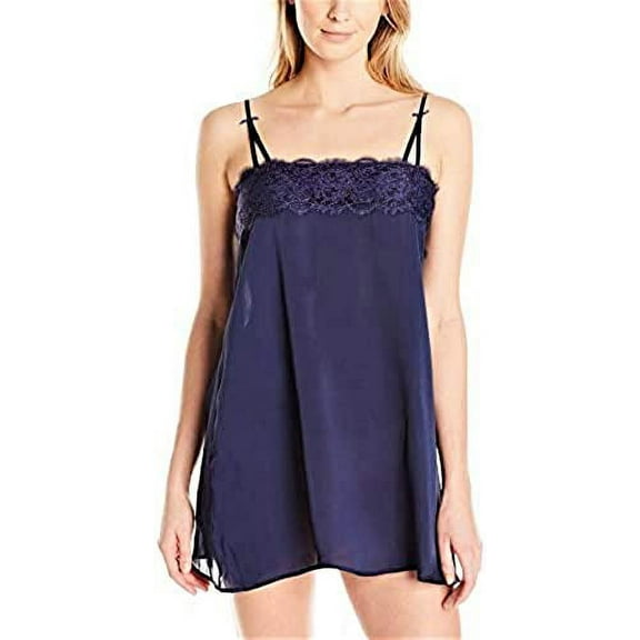 Underella by Ella Moss Women's Mia Lurex Chemise, Peacoat, Small
