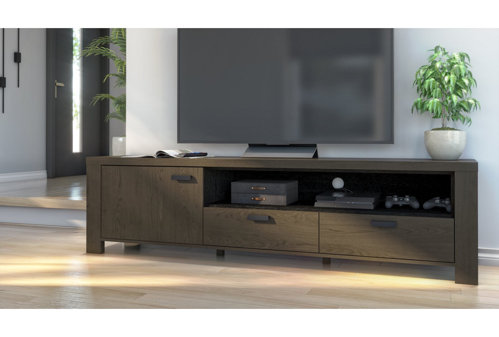Details about   3-in-1 Flat Panel TV Stand Media Entertainment Unit Table Furniture Up To 65 
