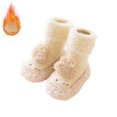 thumbnail image 2 of iOPQO Fluffy Socks, Plush Socks, Toddler Slipper Socks, Toddler Socks, Fluzzy Socks, Khaki L, 2 of 9