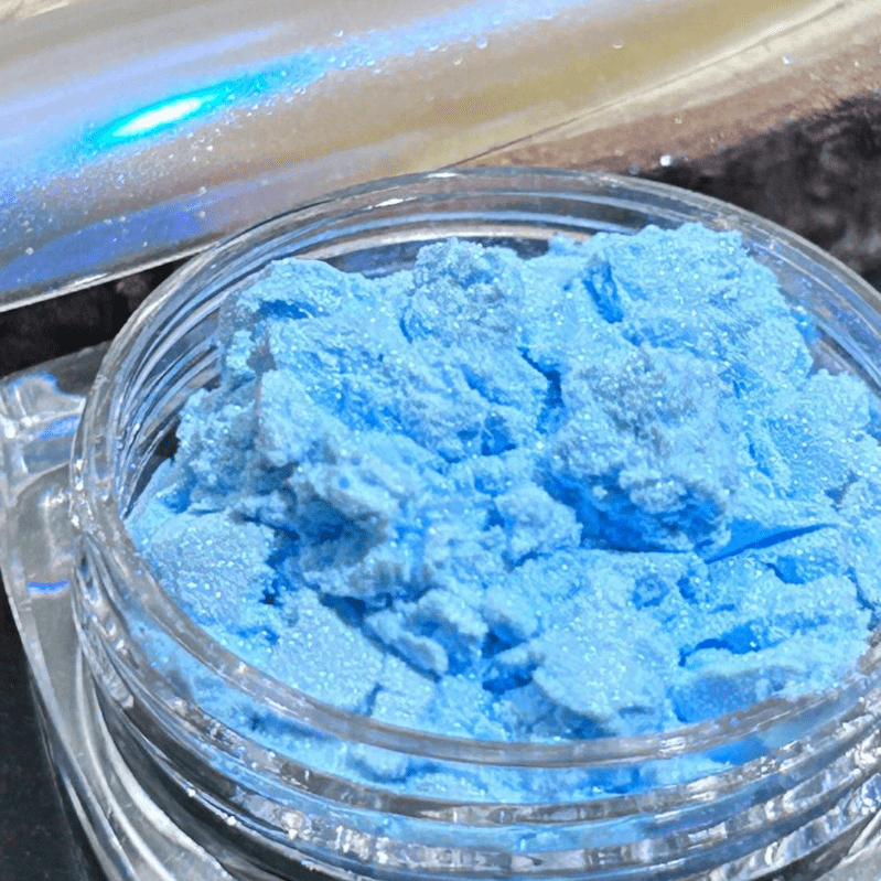 suxuMhao Chrome Nail Powder, Decoration, 1 Piece 50g Blue, Aurora Nail Powder, Iridescent Nail Powder, Holographic Nail Powder, Pearl Nail Powder, Shimmer Chrome,Easy to Apply