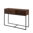 thumbnail image 3 of 42" Modern Slat Door Entry Table - Dark Walnut, 3 of 6
